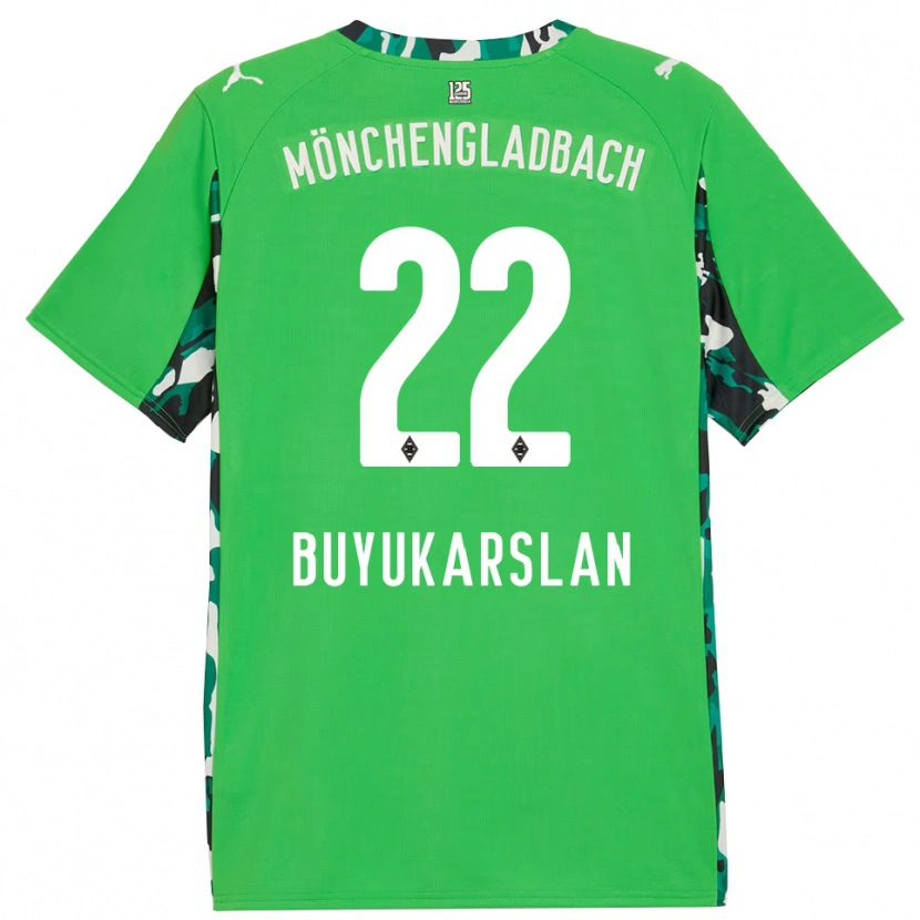 Danxen Mujer Camiseta Oguzcan Büyükarslan #22 Verde Negro 2ª Equipación 2025/26 La Camisa