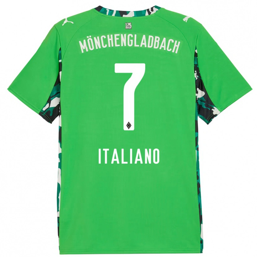Danxen Mujer Camiseta Jacob Italiano #7 Verde Negro 2ª Equipación 2025/26 La Camisa