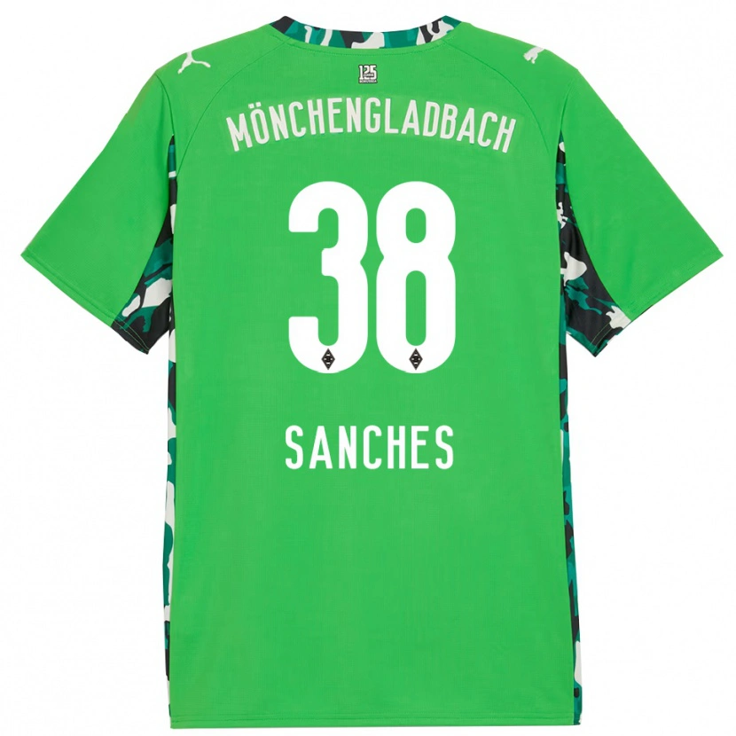 Danxen Mujer Camiseta Yvandro Borges Sanches #38 Verde Negro 2ª Equipación 2025/26 La Camisa