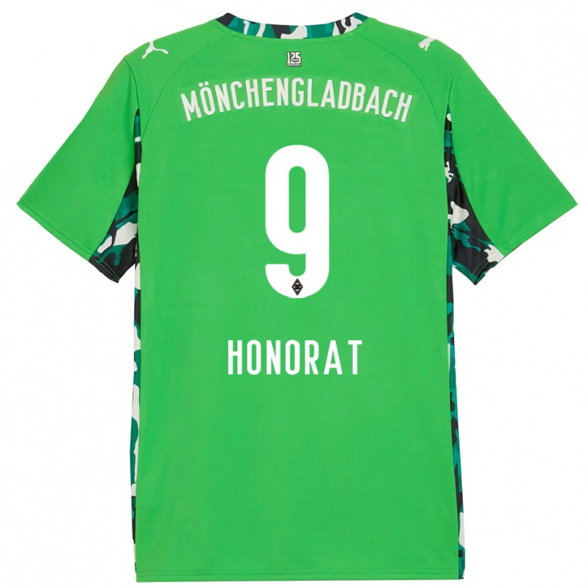 Danxen Mujer Camiseta Franck Honorat #9 Verde Negro 2ª Equipación 2025/26 La Camisa