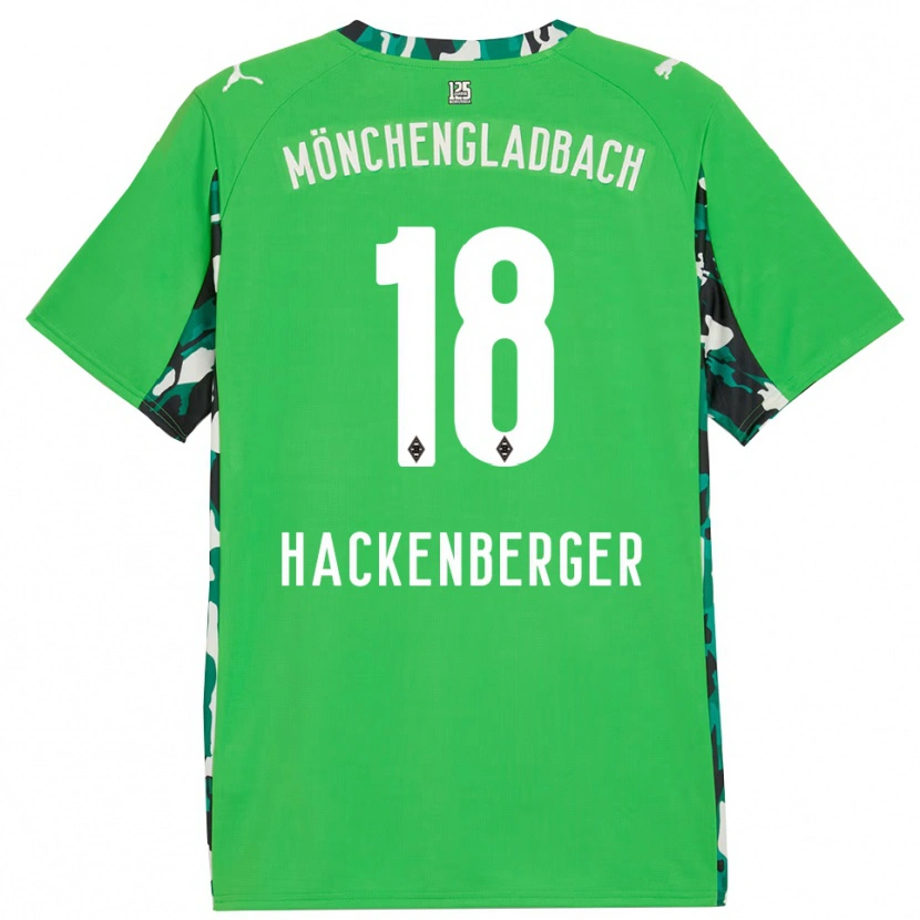 Danxen Mujer Camiseta Jessica Hackenberger #18 Verde Negro 2ª Equipación 2025/26 La Camisa