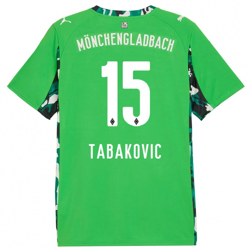 Danxen Mujer Camiseta Haris Tabakovic #15 Verde Negro 2ª Equipación 2025/26 La Camisa