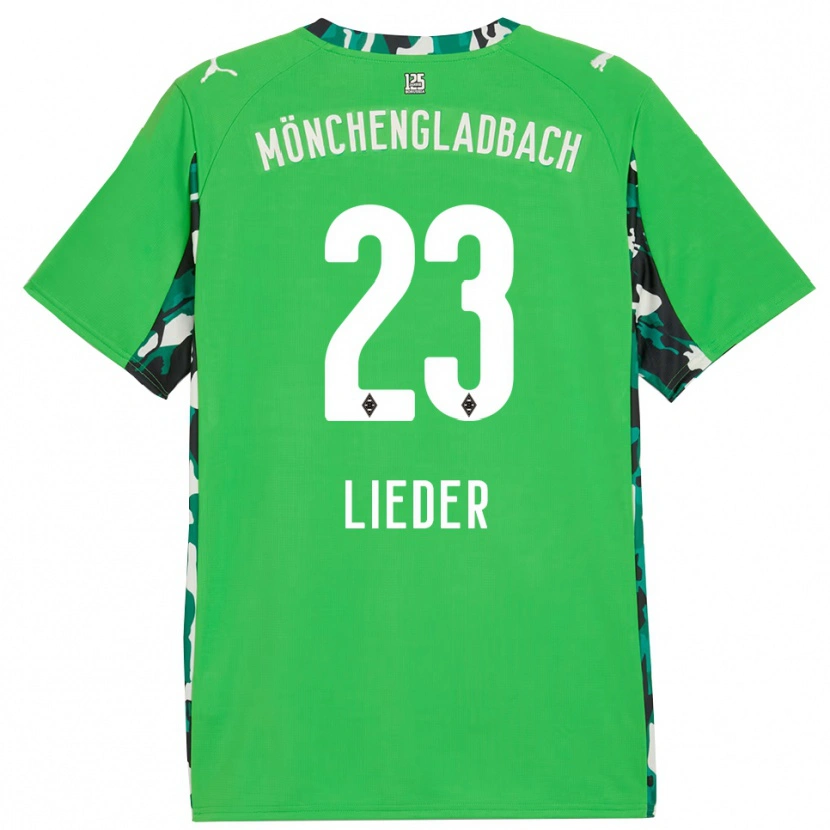 Danxen Mujer Camiseta Michel Lieder #23 Verde Negro 2ª Equipación 2025/26 La Camisa