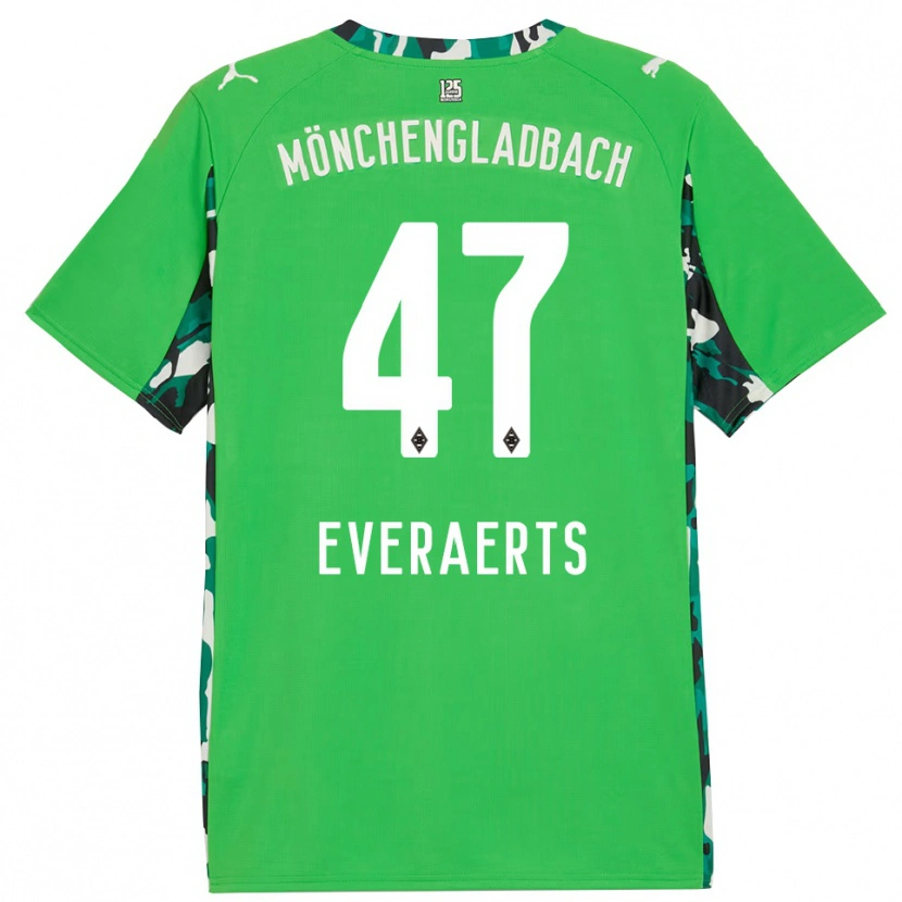 Danxen Mujer Camiseta Kim Everaerts #47 Verde Negro 2ª Equipación 2025/26 La Camisa
