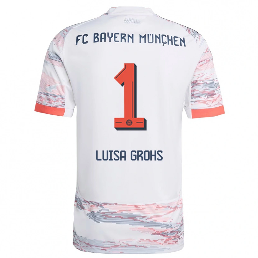 Danxen Mujer Camiseta Maria Luisa Grohs #1 Blanco Gris 2ª Equipación 2025/26 La Camisa