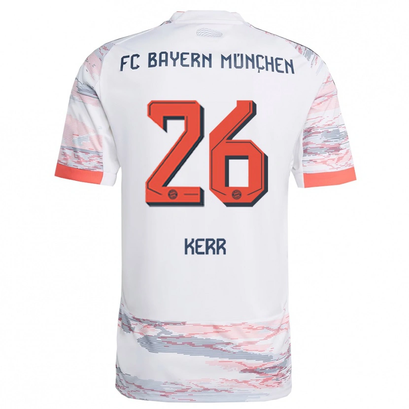Danxen Mujer Camiseta Samantha Kerr #26 Blanco Gris 2ª Equipación 2025/26 La Camisa