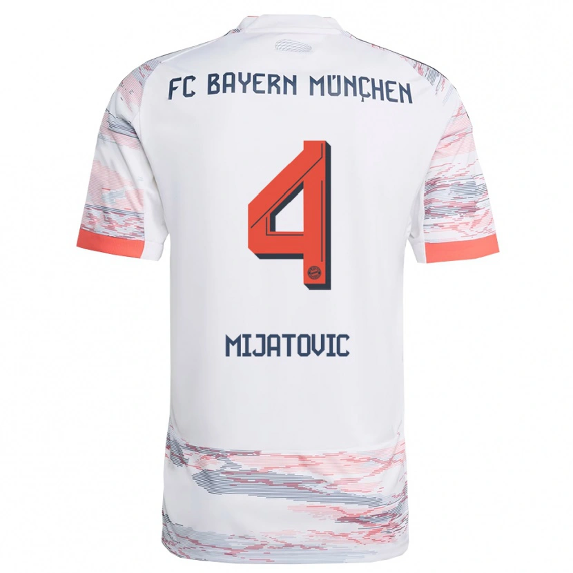 Danxen Mujer Camiseta Roko Mijatovic #4 Blanco Gris 2ª Equipación 2025/26 La Camisa