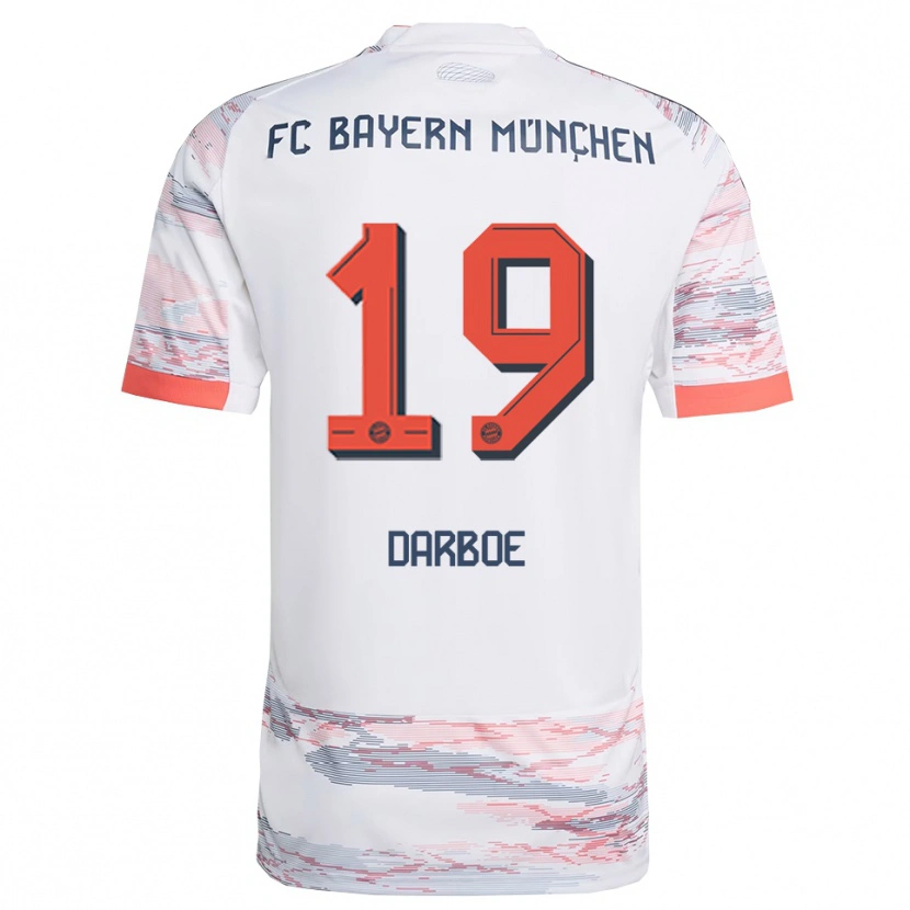 Danxen Mujer Camiseta Bajung Darboe #19 Blanco Gris 2ª Equipación 2025/26 La Camisa