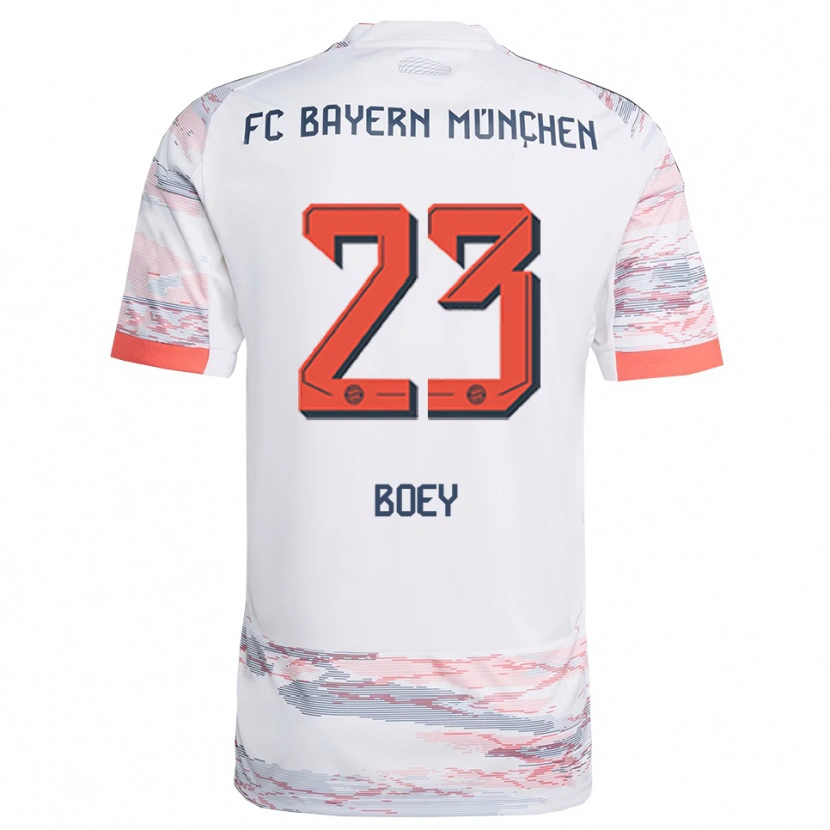 Danxen Mujer Camiseta Sacha Boey #23 Blanco Gris 2ª Equipación 2025/26 La Camisa