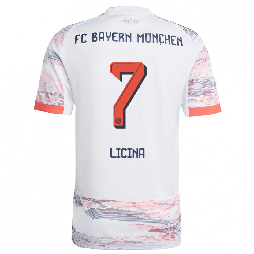 Danxen Mujer Camiseta Adin Licina #7 Blanco Gris 2ª Equipación 2025/26 La Camisa