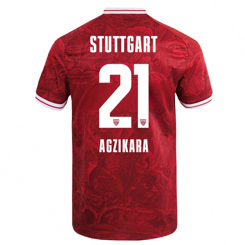Danxen Mujer Camiseta Emirhan Ağzıkara #21 Rojo Negro 2ª Equipación 2025/26 La Camisa