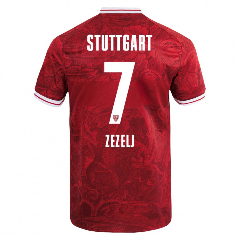 Danxen Mujer Camiseta Neno Zezelj #7 Rojo Negro 2ª Equipación 2025/26 La Camisa