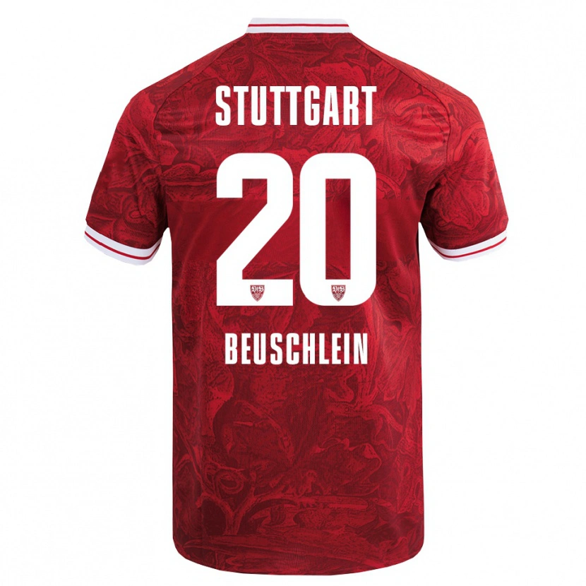 Danxen Mujer Camiseta Jana Beuschlein #20 Rojo Negro 2ª Equipación 2025/26 La Camisa