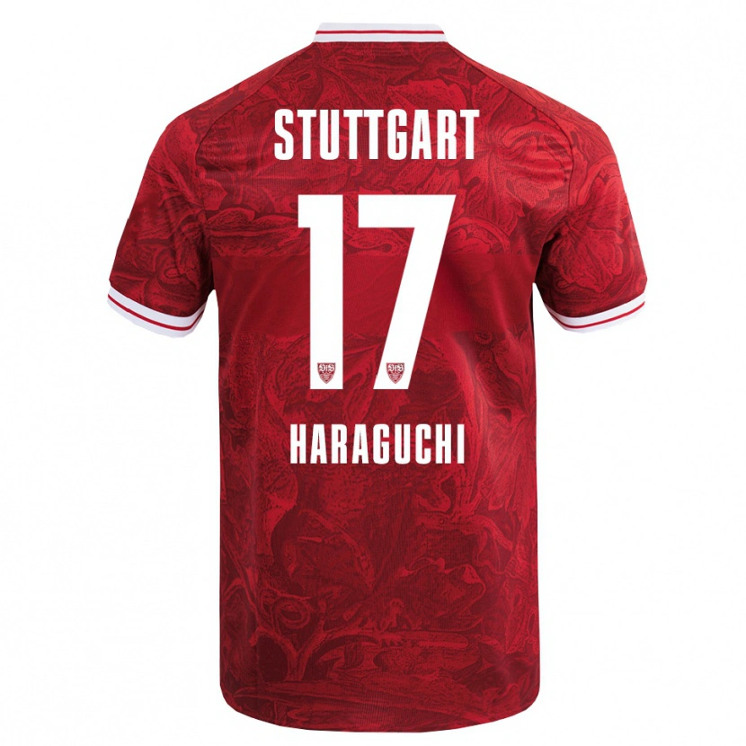 Danxen Mujer Camiseta Genki Haraguchi #17 Rojo Negro 2ª Equipación 2025/26 La Camisa
