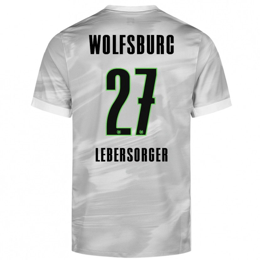 Danxen Mujer Camiseta Kevin Lebersorger #27 Gris Blanco 2ª Equipación 2025/26 La Camisa