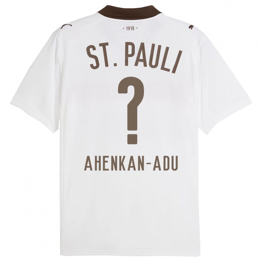 Danxen Mujer Camiseta Calvin Ahenkan-Adu #0 Blanco Rojo 2ª Equipación 2025/26 La Camisa