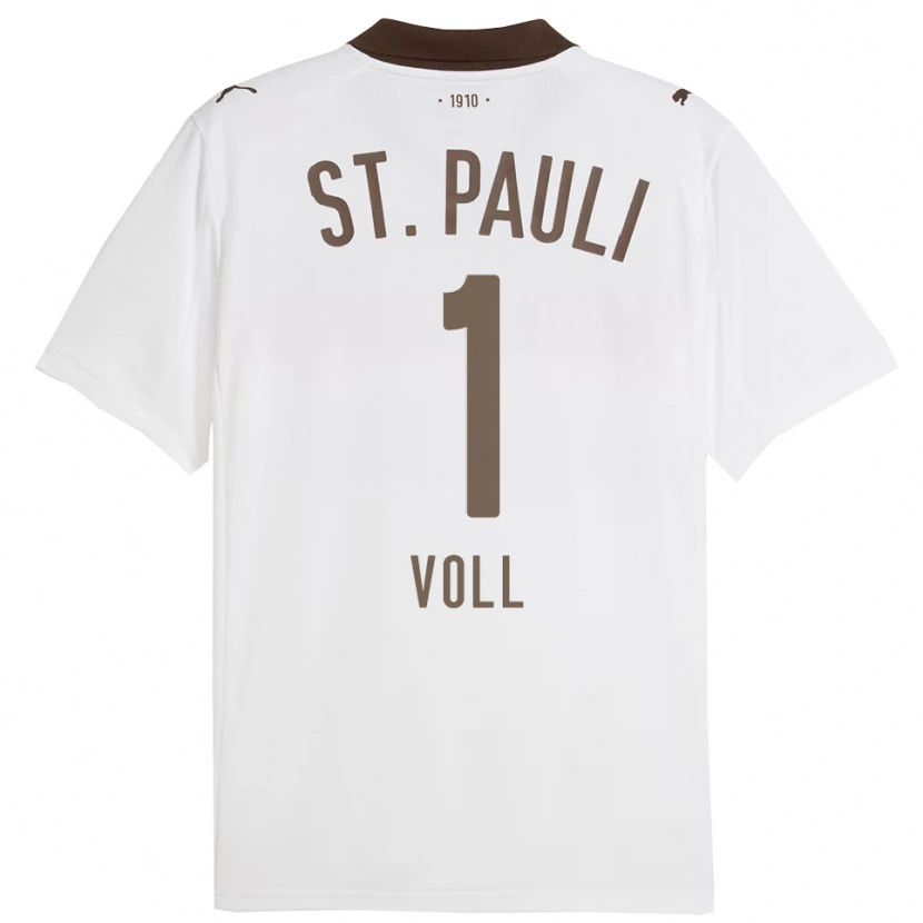 Danxen Mujer Camiseta Ben Voll #1 Blanco Rojo 2ª Equipación 2025/26 La Camisa