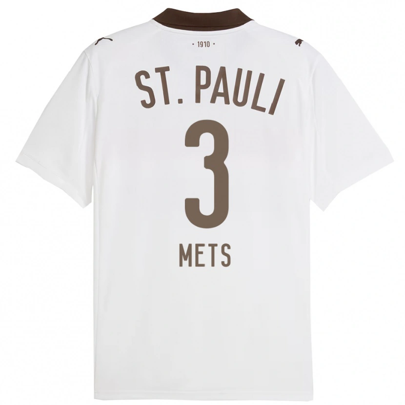 Danxen Mujer Camiseta Karol Mets #3 Blanco Rojo 2ª Equipación 2025/26 La Camisa