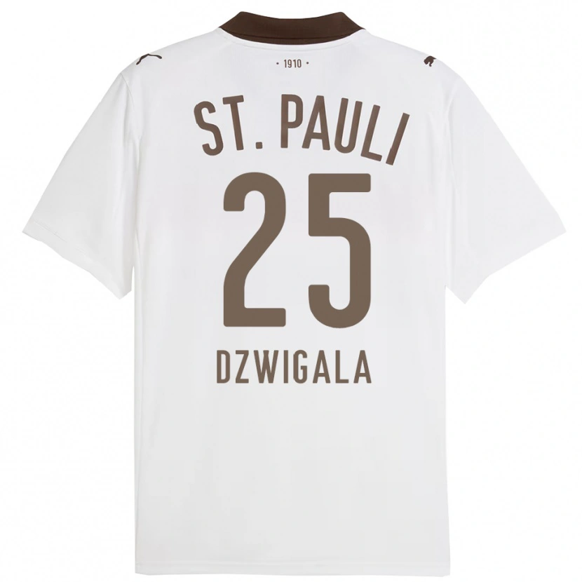Danxen Mujer Camiseta Adam Dzwigala #25 Blanco Rojo 2ª Equipación 2025/26 La Camisa