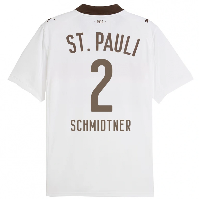 Danxen Mujer Camiseta Victor Schmidtner #2 Blanco Rojo 2ª Equipación 2025/26 La Camisa