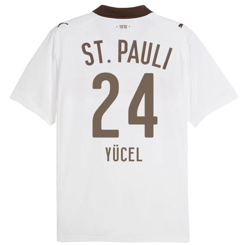 Danxen Mujer Camiseta Simon Yücel #24 Blanco Rojo 2ª Equipación 2025/26 La Camisa