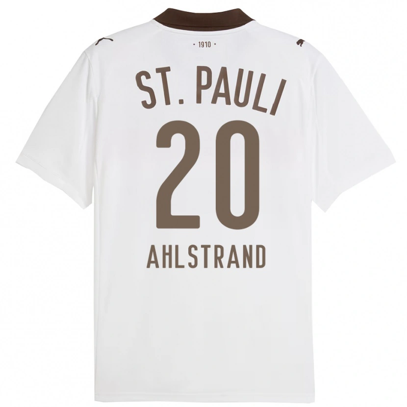 Danxen Mujer Camiseta Erik Ahlstrand #20 Blanco Rojo 2ª Equipación 2025/26 La Camisa