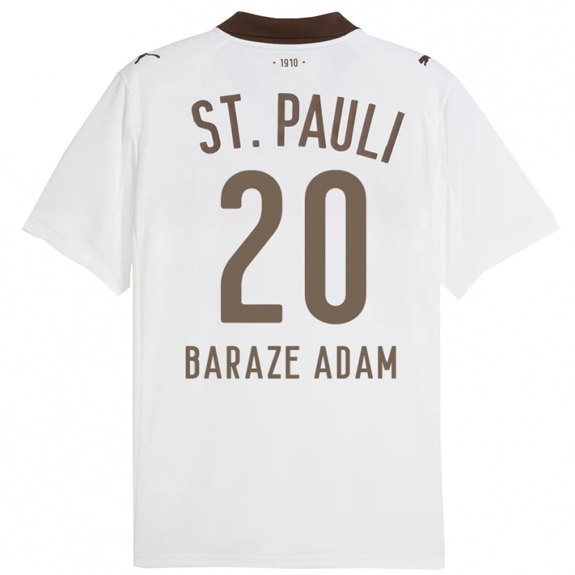 Danxen Mujer Camiseta Isma Baraze Adam #20 Blanco Rojo 2ª Equipación 2025/26 La Camisa