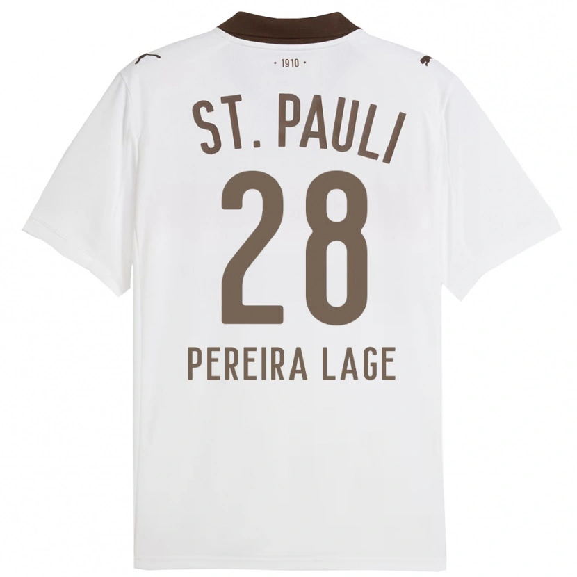 Danxen Mujer Camiseta Mathias Pereira Lage #28 Blanco Rojo 2ª Equipación 2025/26 La Camisa