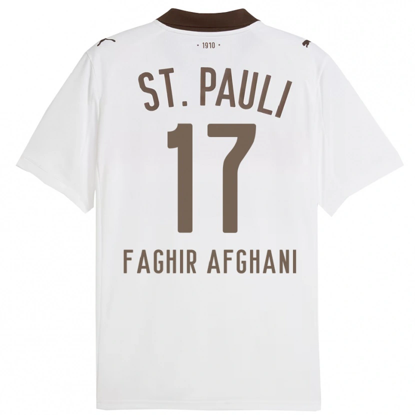 Danxen Mujer Camiseta Younan Faghir Afghani #17 Blanco Rojo 2ª Equipación 2025/26 La Camisa