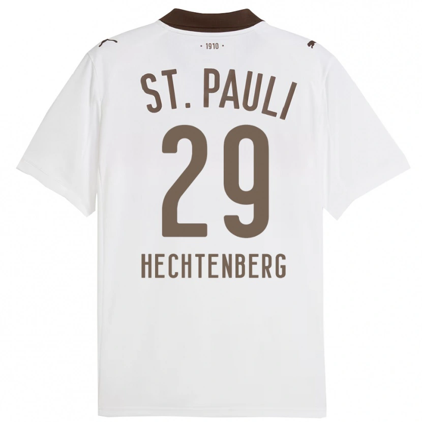 Danxen Mujer Camiseta Julia Hechtenberg #29 Blanco Rojo 2ª Equipación 2025/26 La Camisa