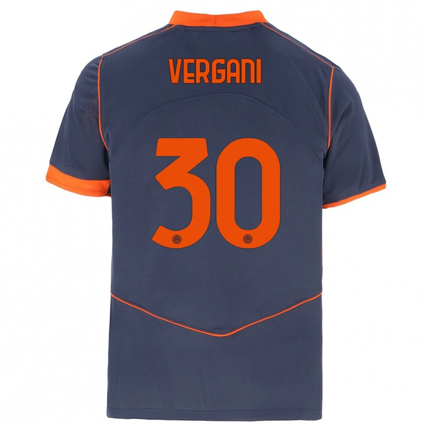 Danxen Mujer Camiseta Bianca Vergani #30 Gris Naranja Equipación Tercera 2025/26 La Camisa