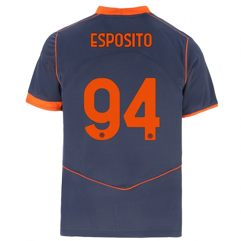 Danxen Mujer Camiseta Pio Esposito #94 Gris Naranja Equipación Tercera 2025/26 La Camisa