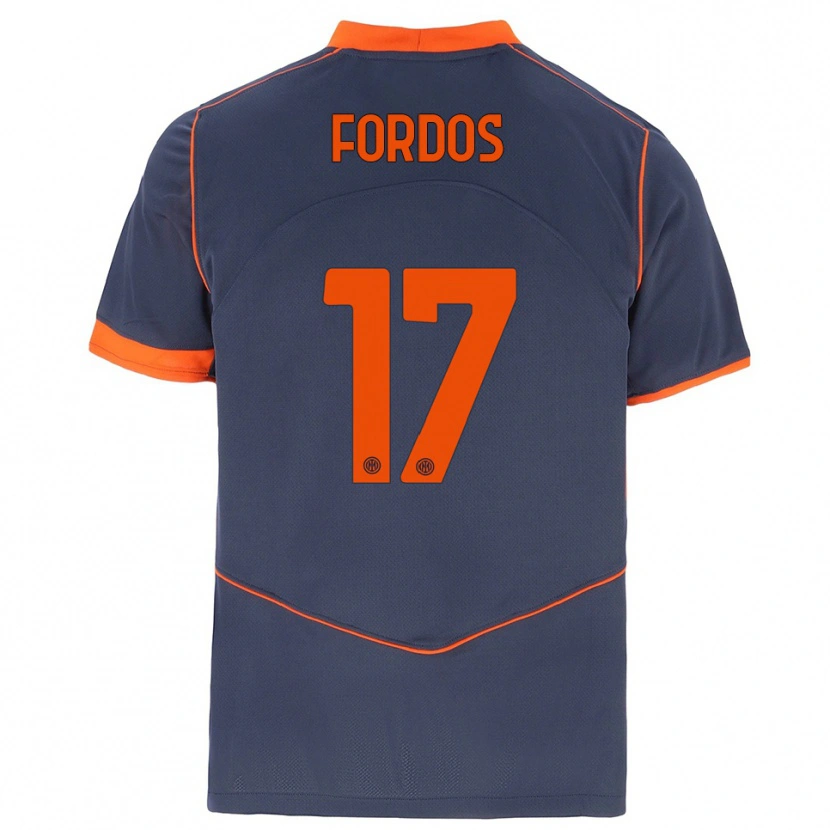 Danxen Mujer Camiseta Beatrix Fördős #17 Gris Naranja Equipación Tercera 2025/26 La Camisa
