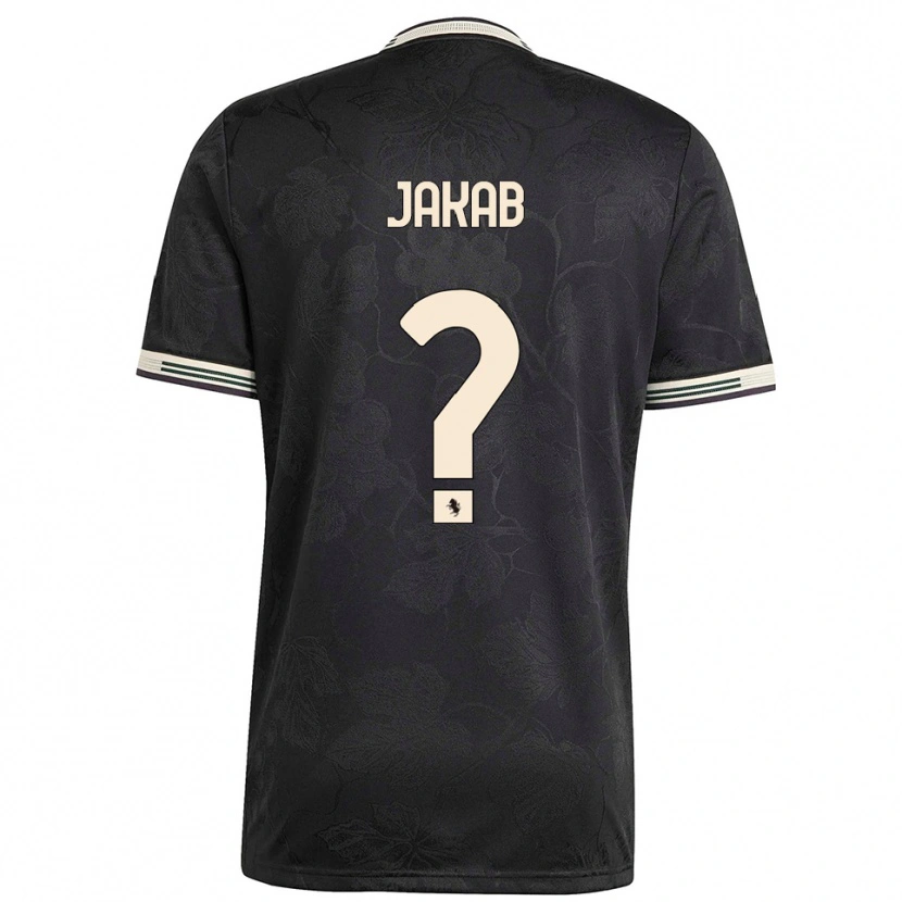 Danxen Mujer Camiseta Mátyás Jakab #0 Negro Blanco Verde Equipación Tercera 2025/26 La Camisa