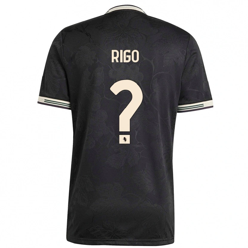Danxen Mujer Camiseta Davide Rigo #0 Negro Blanco Verde Equipación Tercera 2025/26 La Camisa