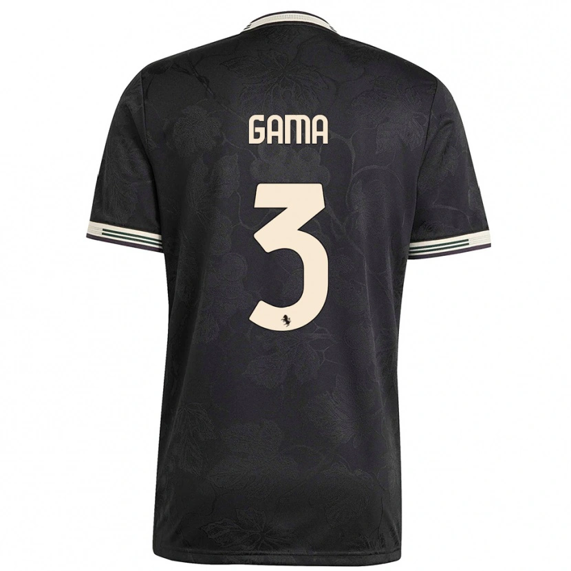 Danxen Mujer Camiseta Sara Gama #3 Negro Blanco Verde Equipación Tercera 2025/26 La Camisa