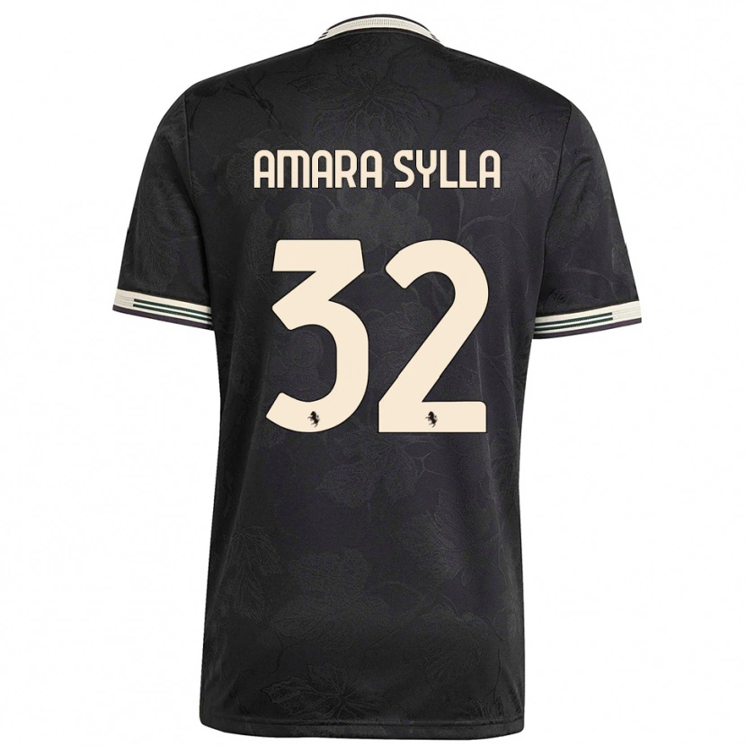 Danxen Mujer Camiseta Idris Amara Sylla #32 Negro Blanco Verde Equipación Tercera 2025/26 La Camisa