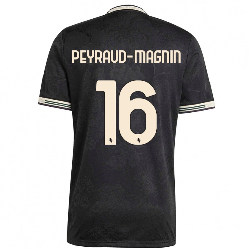 Danxen Mujer Camiseta Pauline Camille Peyraud-Magnin #16 Negro Blanco Verde Equipación Tercera 2025/26 La Camisa