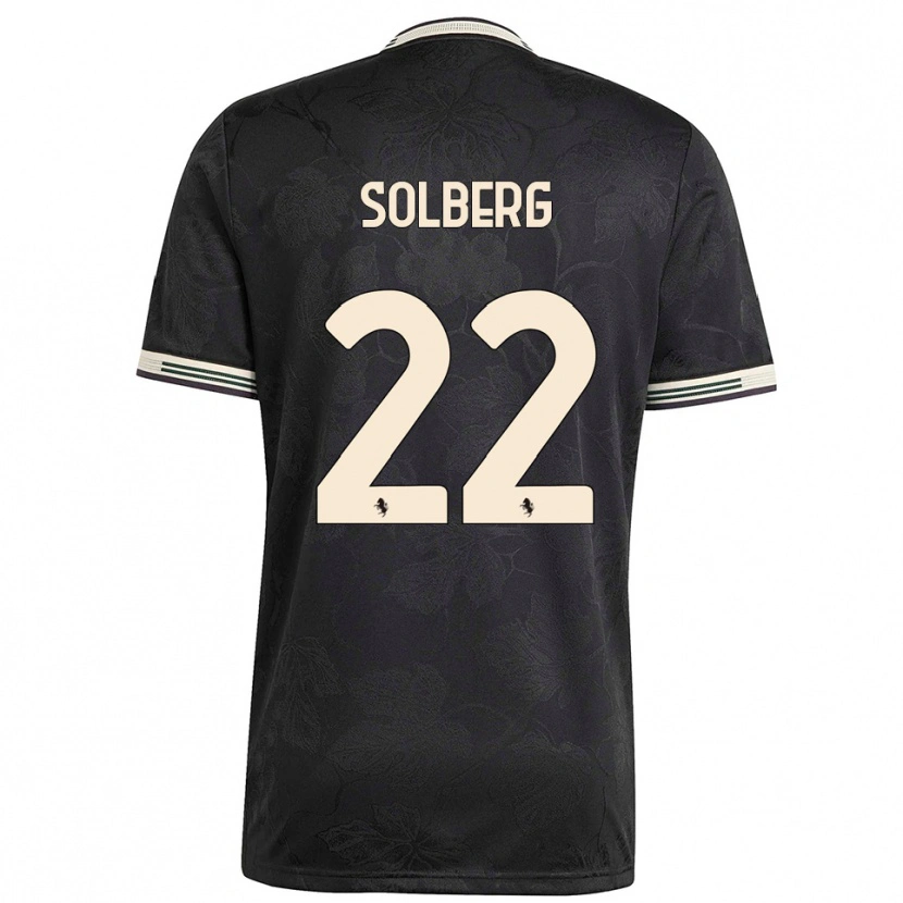Danxen Mujer Camiseta Elias Solberg #22 Negro Blanco Verde Equipación Tercera 2025/26 La Camisa