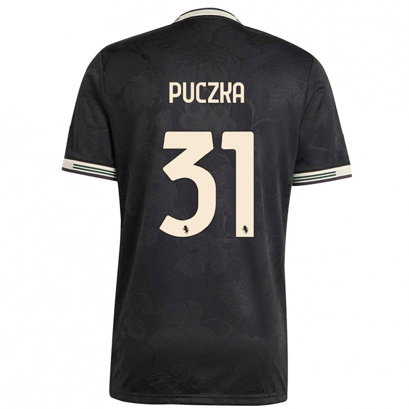 Danxen Mujer Camiseta David Puczka #31 Negro Blanco Verde Equipación Tercera 2025/26 La Camisa