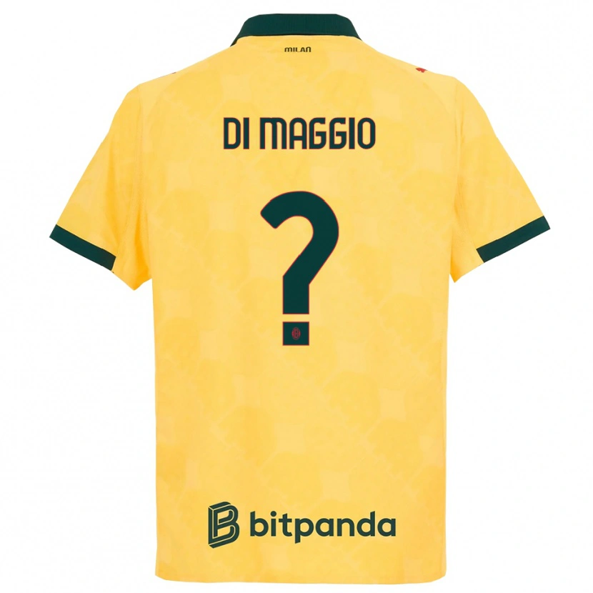 Danxen Mujer Camiseta Simone Di Maggio #0 Amarillo Negro Equipación Tercera 2025/26 La Camisa