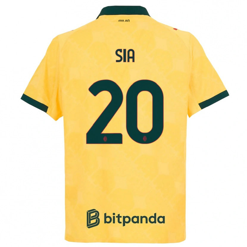 Danxen Mujer Camiseta Diego Sia #20 Amarillo Negro Equipación Tercera 2025/26 La Camisa