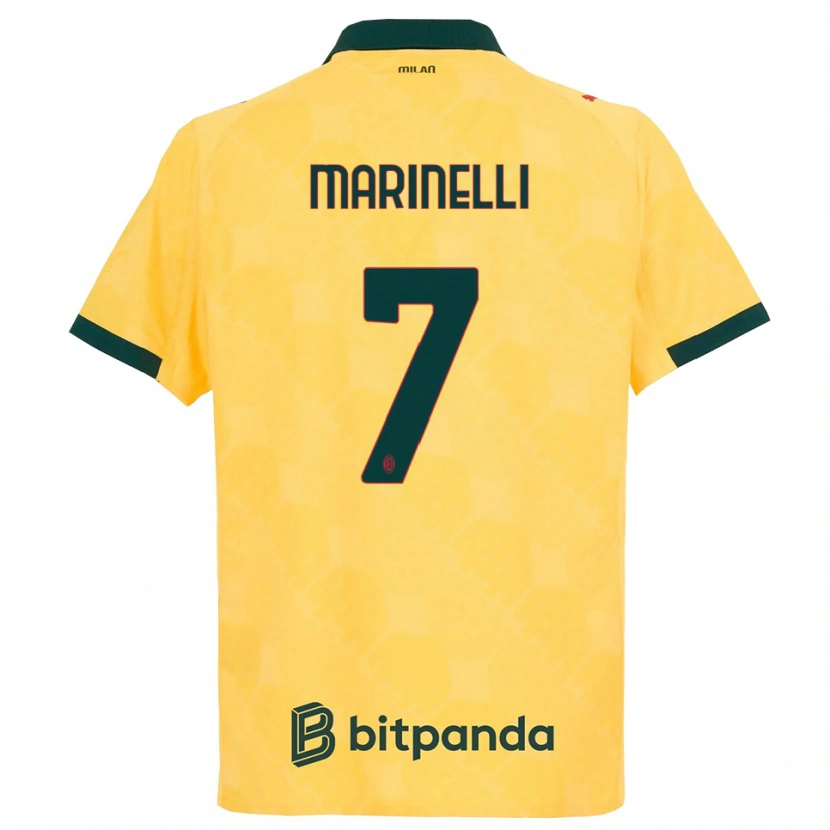 Danxen Mujer Camiseta Gloria Marinelli #7 Amarillo Negro Equipación Tercera 2025/26 La Camisa