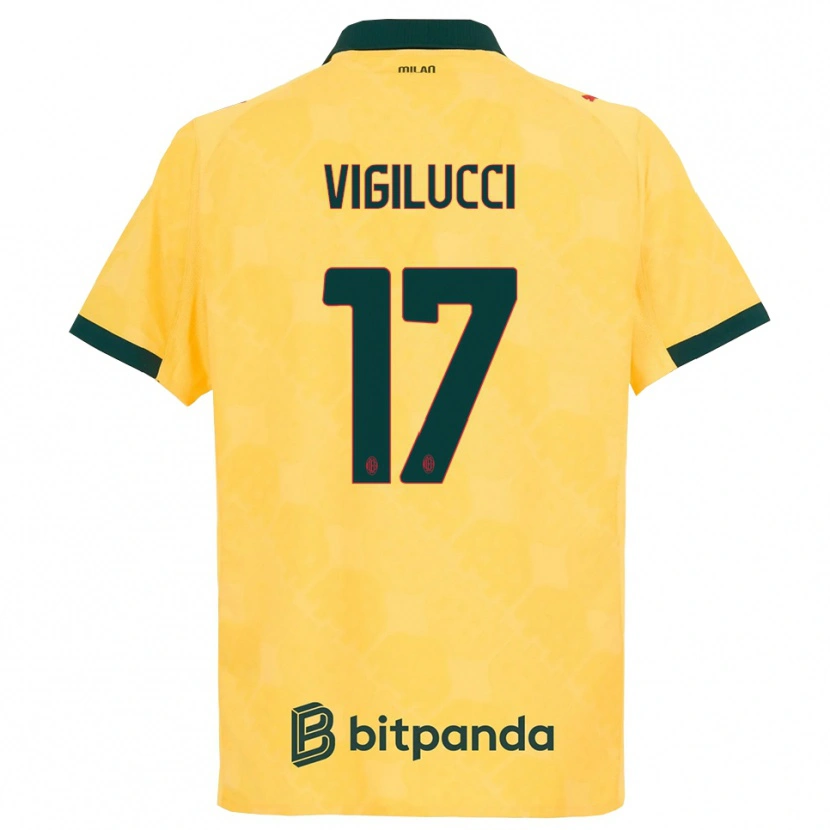 Danxen Mujer Camiseta Valery Vigilucci #17 Amarillo Negro Equipación Tercera 2025/26 La Camisa