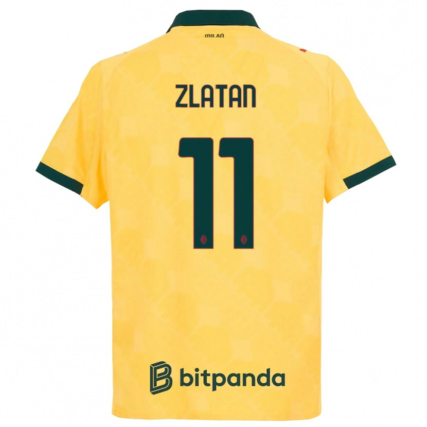 Danxen Mujer Camiseta Zlatan Ibrahimovic #11 Amarillo Negro Equipación Tercera 2025/26 La Camisa