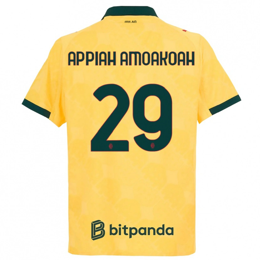 Danxen Mujer Camiseta Karen Appiah Amoakoah #29 Amarillo Negro Equipación Tercera 2025/26 La Camisa