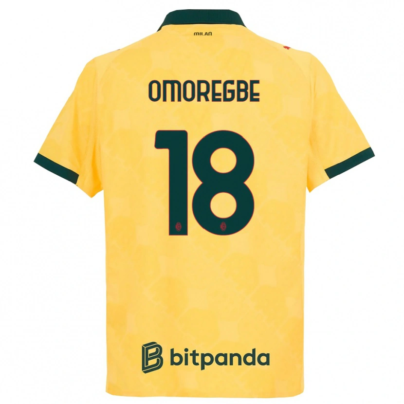Danxen Mujer Camiseta Bob Murphy Omoregbe #18 Amarillo Negro Equipación Tercera 2025/26 La Camisa