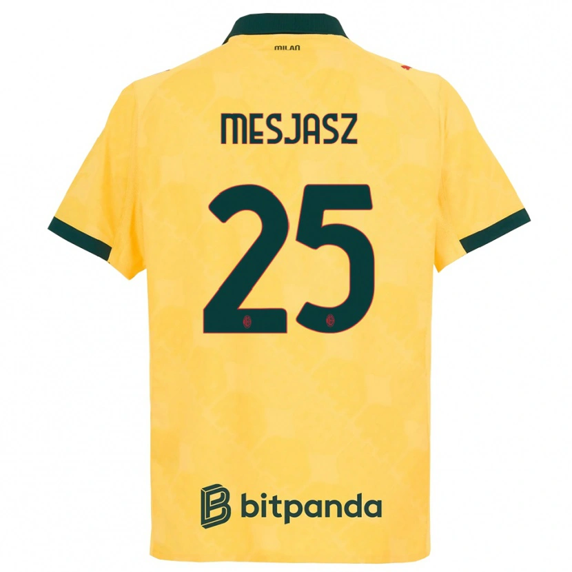 Danxen Mujer Camiseta Malgorzata Mesjasz #25 Amarillo Negro Equipación Tercera 2025/26 La Camisa