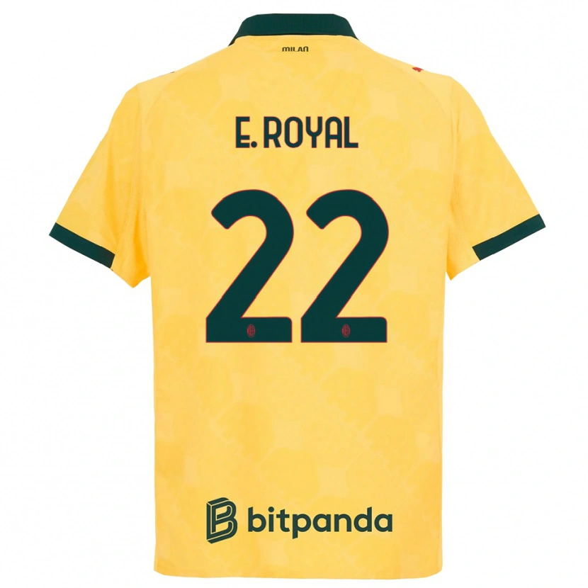 Danxen Mujer Camiseta Emerson Royal #22 Amarillo Negro Equipación Tercera 2025/26 La Camisa