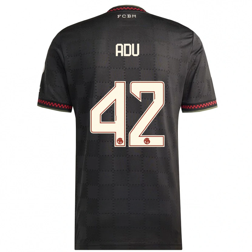 Danxen Mujer Camiseta Gibson Adu #42 Negro Blanco Equipación Tercera 2025/26 La Camisa